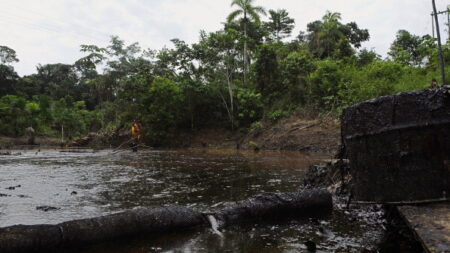 Fuite de pétrole « de grande ampleur » en Amazonie équatorienne : un parc naturel et une rivière touchés