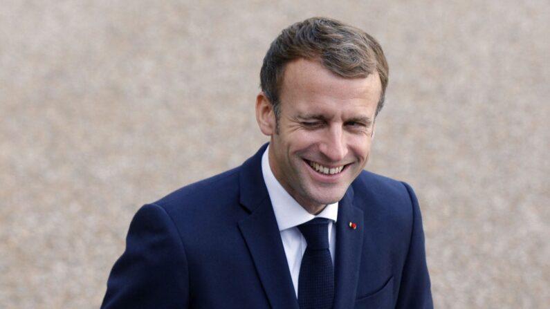 Le chef de l'État Emmanuel Macron.  (Photo : GEOFFROY VAN DER HASSELT/AFP via Getty Images)