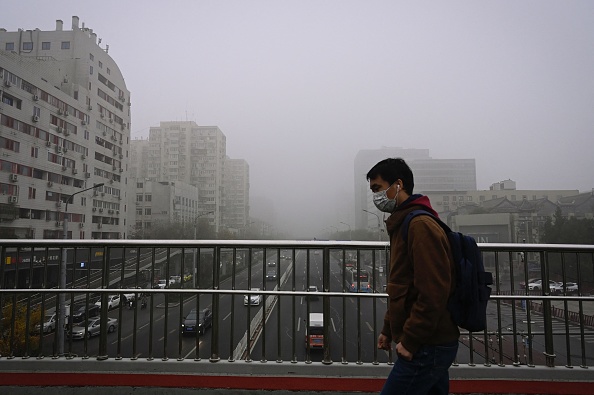 Pollution de l'air à Pékin. (Photo : JADE GAO/AFP via Getty Images)