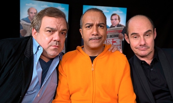 Les Inconnus "Didier Bourdon, Pascal Legitimus et Bernard Campan. (Photo credit JOEL SAGET/AFP via Getty Images)