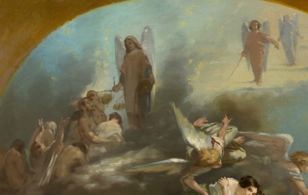 Détail de "Heaven and Hell," 1859, par Octave Tassaert. Huile sur toile, 100 cm par 69,5 cm. Musée Cleveland Museum of Art. (Domaine public)