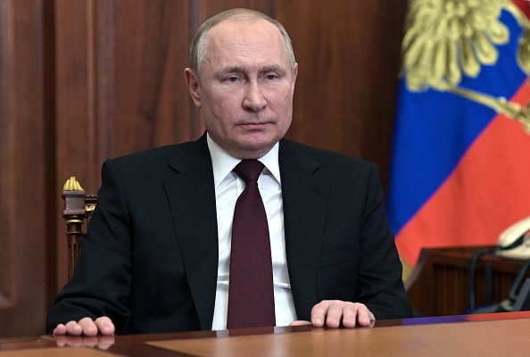 Le Président russe Vladimir Poutine.  (Photo Alexey NIKOLSKY / Sputnik / AFP via Getty Images.)