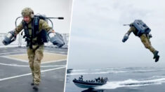 [Vidéo] Séquence révolutionnaire d’un décollage en « jet suit », la tenue volante testée par la Royal Navy