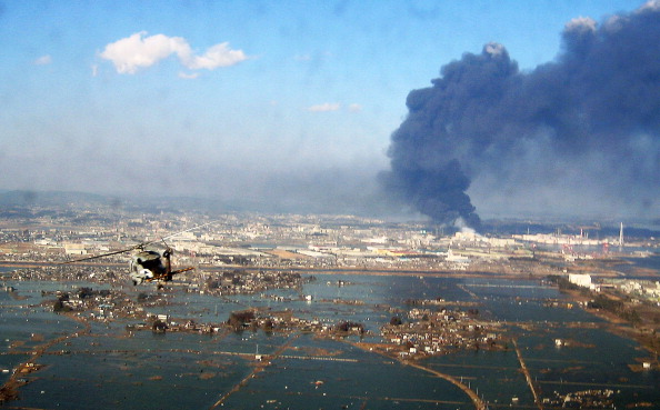Illustration. Vue aérienne de la ville de Séndaï, à 300 km au nord-est de Tokyo, au Japon. (Photo U.S. Navy via Getty Images)
