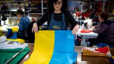 Guerre en Ukraine : la demande de drapeaux bleu et jaune en forte hausse en France, des fabricants submergés