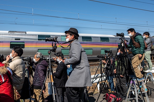 -Les nombreux fans de trains au Japon sont pour la plupart des passionnés aux manières douces mais un petit groupe gagne une notoriété surprenante le 28 février 2022.  Photo par PHILIP FONG/ AFP via Getty Images.