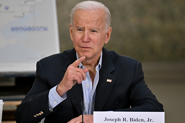 Le Président américain Joe Biden en Pologne. (Photo : Jeff J Mitchell/Getty Images)