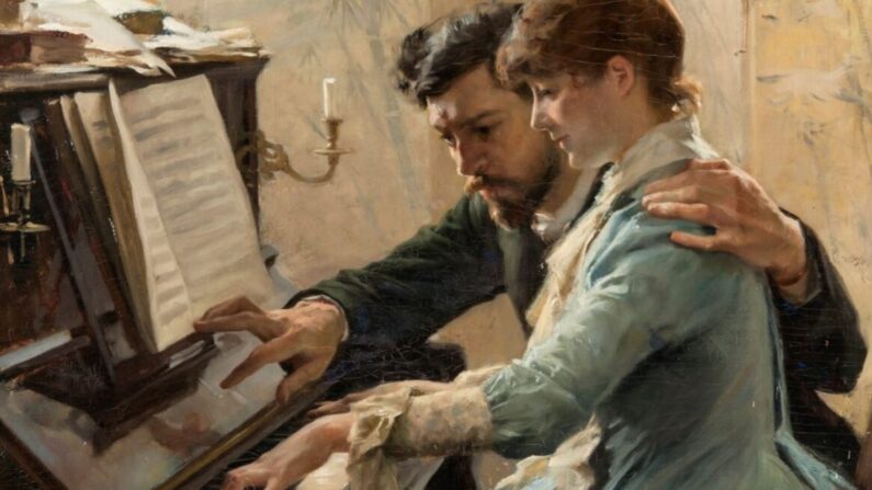 « Für Elise » aurait-il pu être simplement écrit pour une étudiante en piano ? Un détail de « Au piano », 1884, par Albert Edelfelt. Musée d'art de Göteborg. (Musée d'art de Göteborg /CC BY-SA 4.0)