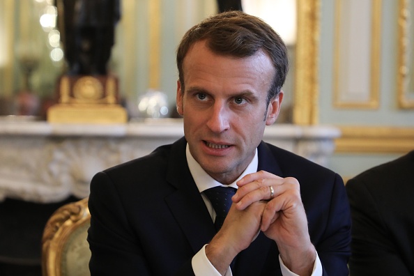 Le président sortant Emmanuel Macron.
(LUDOVIC MARIN/AFP via Getty Images)