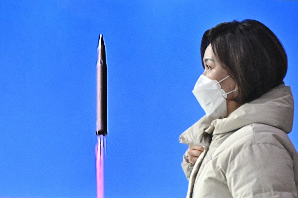  La Corée du Nord a tiré un missile balistique intercontinental le 24 mars. Photo par Anthony WALLACE / AFP via Getty Images.