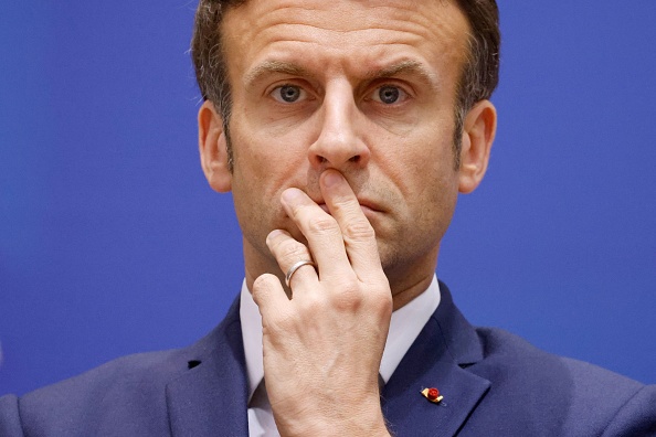Emmanuel Macron.  (LUDOVIC MARIN/AFP via Getty Images)