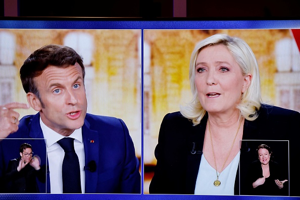 Marine Le Pen et Emmanuel Macron. (LUDOVIC MARIN/AFP via Getty Images)