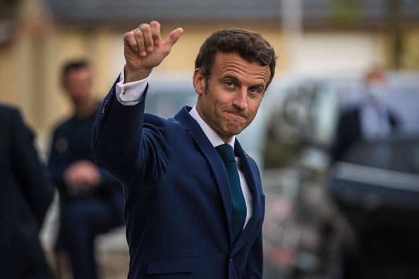 Le président français Emmanuel Macron  (CHRISTOPHE PETIT TESSON/POOL/AFP via Getty Images)