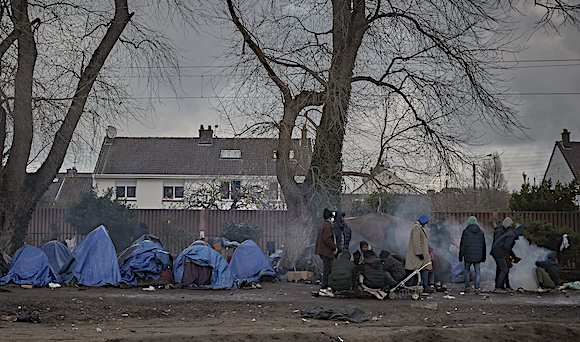 Camp de migrants à la périphérie de Calais. (Photo :  Kiran Ridley/Getty Images)