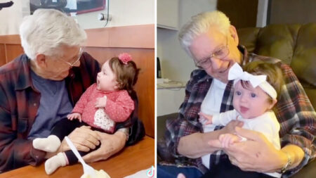 Un père avec sa fillette rend visite à un veuf de 86 ans pour égayer ses journées, ils ont maintenant un « lien indissoluble »