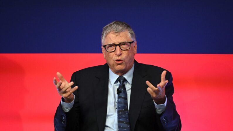 Bill Gates s'exprime lors du Sommet mondial de l'investissement au Musée des sciences de Londres, le 19 octobre 2021. (Leon Neal/WPA Pool/Getty Images)