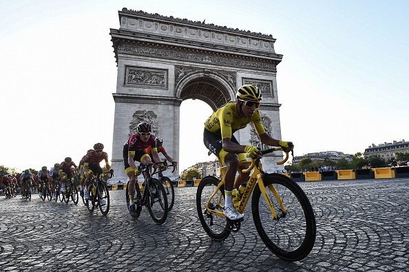 106e édition du Tour de France cycliste entre Rambouillet et Paris Champs-Élysées, à Paris, le 28 juillet 2019. (ANNE-CHRISTINE POUJOULAT/AFP via Getty Images)