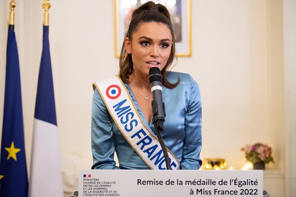 Diane Leyre, nouvellement élue Miss France 2022. (BERTRAND GUAY/AFP via Getty Images)