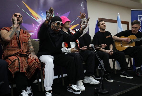 -Illustration- Le groupe ukrainien Kalush Orchestra a remporté le concours d’Eurovision de la chanson à Turin (nord de l'Italie), le 14 mai 2022. Photo de GIL COHEN-MAGEN/AFP via Getty Images.