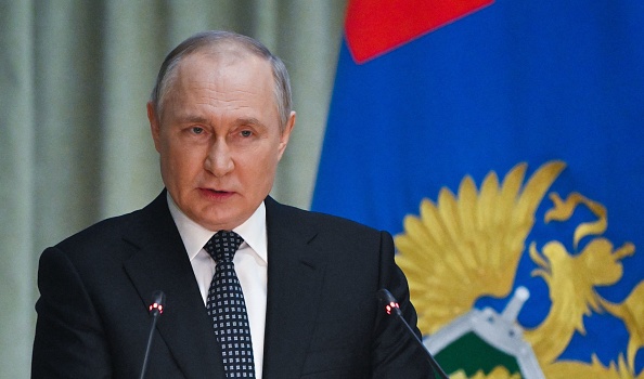 Le Président russe Vladimir Poutine. (Photo : SERGEI GUNEYEV/SPUTNIK/AFP via Getty Images)