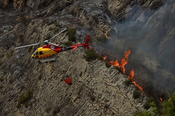 Incendie à Artesa de Segre, en Catalogne, Espagne, le 16 juin 2022. (Photo  PAU BARRENA/AFP via Getty Images)