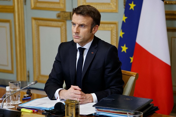 Le Président Emmanuel Macron à l'Élysée. .(Photo : LUDOVIC MARIN/POOL/AFP via Getty Images)