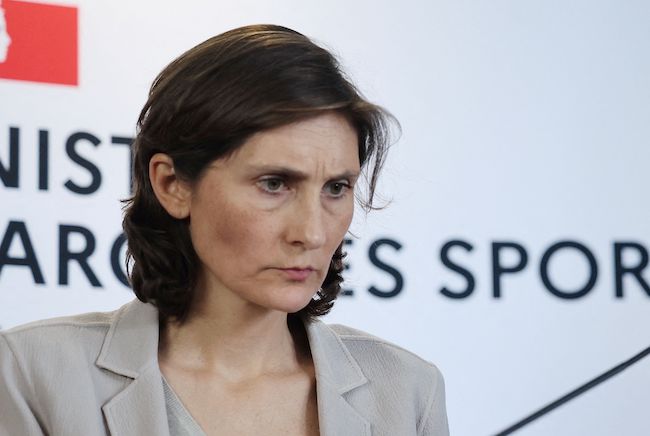 La ministre des Sports  Amélie Oudea-Castera.  (Photo : THOMAS COEX/AFP via Getty Images)