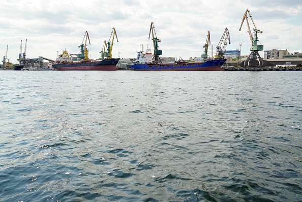 -Illustration- Port Ukrainien de la ville de Kherson le 19 juillet 2022. Photo par STRINGER/AFP via Getty Images.