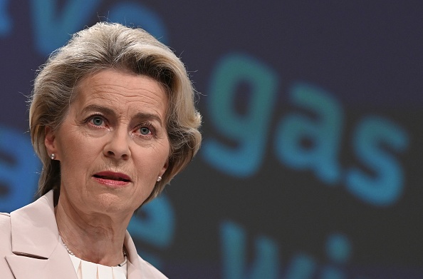 La présidente de l'Union européenne (UE) Ursula von der Leyen. (Photo : JOHN THYS/AFP via Getty Images)