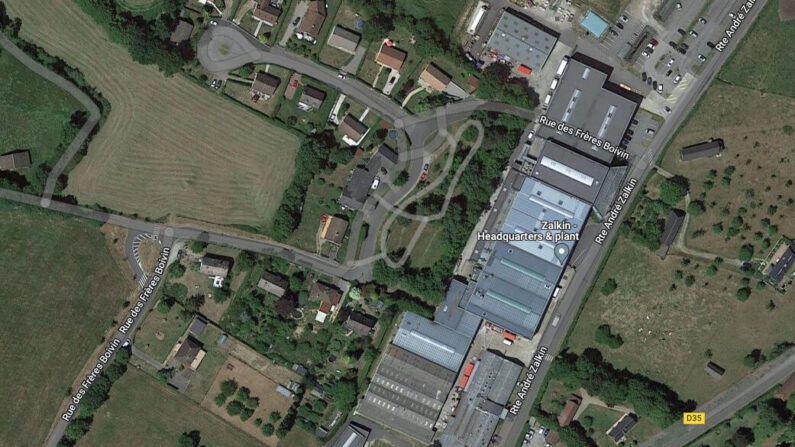 L'usine Zalkin à Montreuil-L'Argillé dans l'Eure. (Capture d'écran/Google Maps)