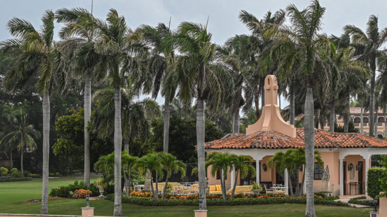 La résidence de l'ancien président Donald Trump à Mar-a-Lago, Palm Beach, Floride, le 9 août 2022. (Giorgio Viera/AFP/Getty Images)