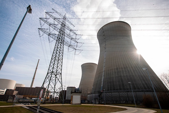 -La centrale nucléaire de Gundremmingen, dans le sud de l'Allemagne, le 26 février 2021. Photo de LENNART PREISS/AFP via Getty Images.