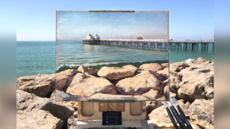 L’artiste de plein air peint des scènes qui correspondent parfaitement à son environnement en plein air: vagues, prairies, montagnes, etc.