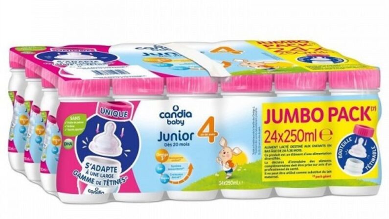 Un rappel national a été lancé le 20 septembre 2022 pour du lait pour bébé de marque Candia. (Capture d'écran/rappel.conso.gouv.fr)