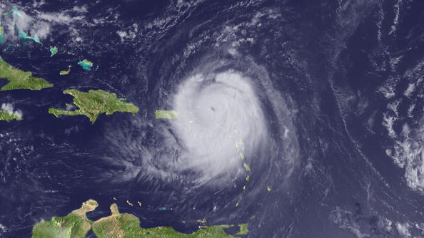 La tempête tropicale Danielle lorsqu'elle venait de se former sur l'Atlantique, le 30 août 2022. (NOAA via Getty Images)