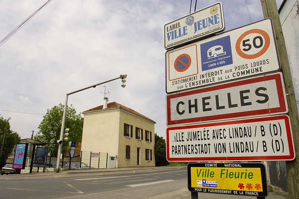 Entrée de la ville de Chelles (Seine-et-Marne). (STEPHANE DE SAKUTIN/AFP via Getty Images)