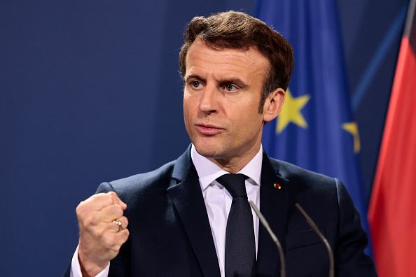 Le Président Emmanuel Macron. (Photo : Hannibal Hanschke - Pool/Getty Images)