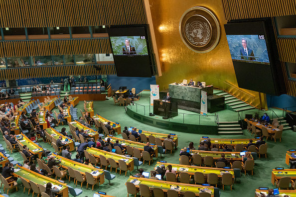 L'ONU votera vendredi sur une résolution condamnant les "référendums" d'annexion de plusieurs régions ukrainiennes, le 30 septembre 2022. Photo de David Dee Delgado/Getty Images.