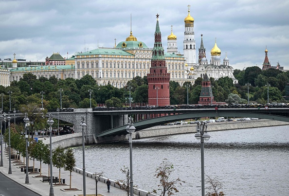 Les tours et les cathédrales du Kremlin à Moscou le 31 août 2022. Photo de KIRILL KUDRYAVTSEV/AFP via Getty Images.