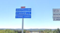 Erreur sur des panneaux de l’A750, où Montpellier est écrit avec trois L
