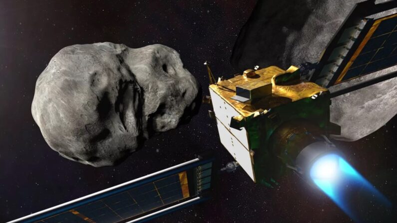 Dans la nuit du 26 au 27 septembre, le satellite américain DART va venir s'écraser sur l'astéroïde Dimorphos, à 11 millions de kilomètres de la Terre. (NASA)