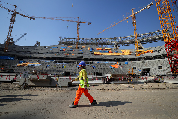 Stade en construction à Doha, au Qatar. (Photo :  Francois Nel/Getty Images)