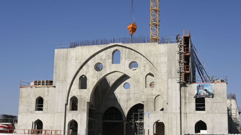 Le chantier de la mosquée turque Eyyub Sultan à Strasbourg est toujours en cours. (Photo: FREDERICK FLORIN/AFP via Getty Images)
