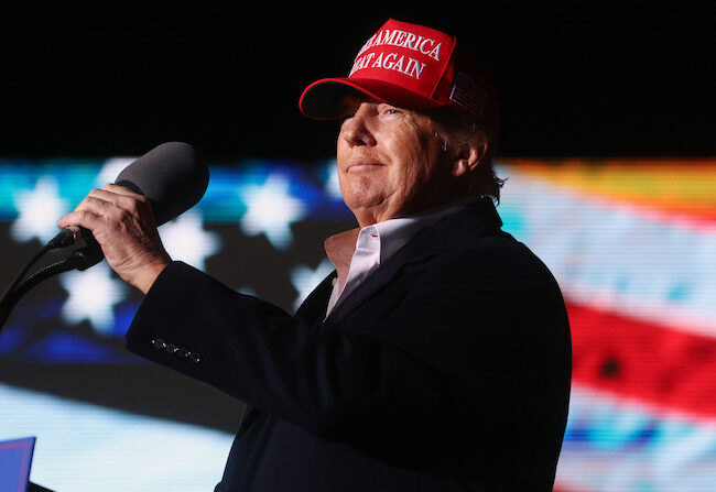 Donald Trump en janvier 2022 en Arizona. (Photo : Mario Tama/Getty Images)