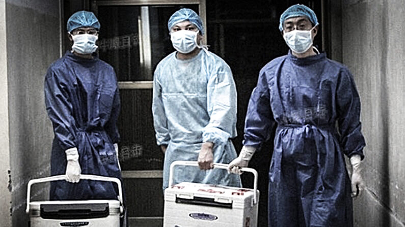 Des médecins transportent des organes pour une chirurgie de transplantation dans un hôpital de la province du Henan, en Chine, le 16 août 2012. (Capture d'écran/Sohu.com)