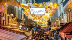 Noël à Paris : 6000 ballons blancs et dorés vont décorer la rue Montorgueil
