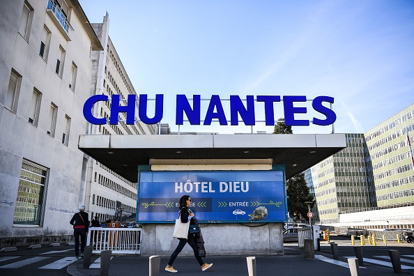 Entrée du CHU de Nantes.  (Photo : LOIC VENANCE/AFP via Getty Images)