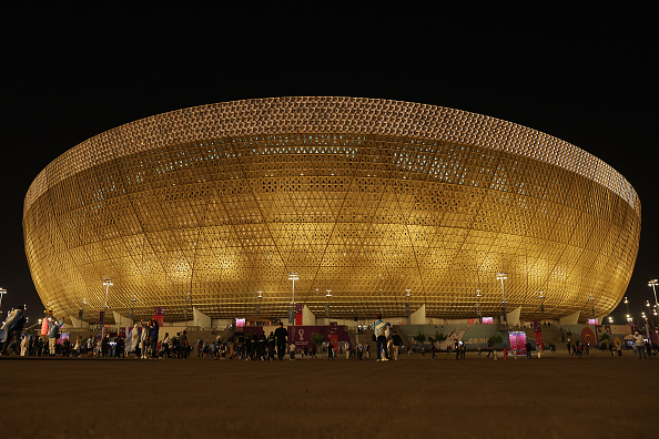 Vue générale de l'extérieur du stade - VILLE DE LUSAIL, QATAR.  (Julian Finney/Getty Images)