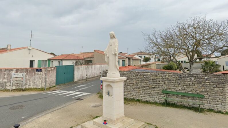 Statue de la Vierge Marie à la Flotte en Ré, sur l'Ile de Ré (capture d'écran Google Maps)