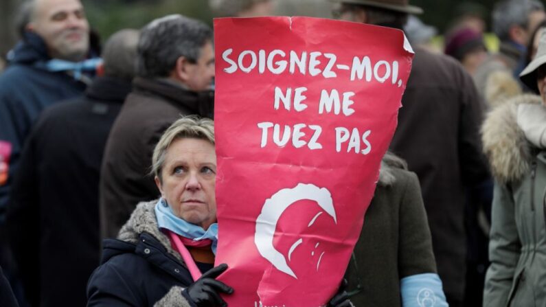 13e manifestation anti-avortement "Marche pour la vie” à Paris, le 20 janvier 2019 (photo : GEOFFROY VAN DER HASSELT/AFP via Getty Images)
